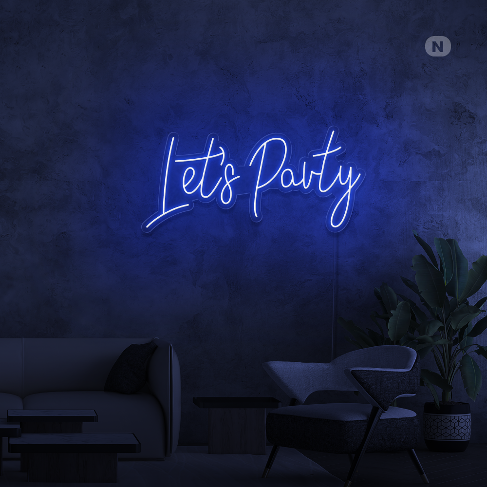 Neon Schild Lets Party