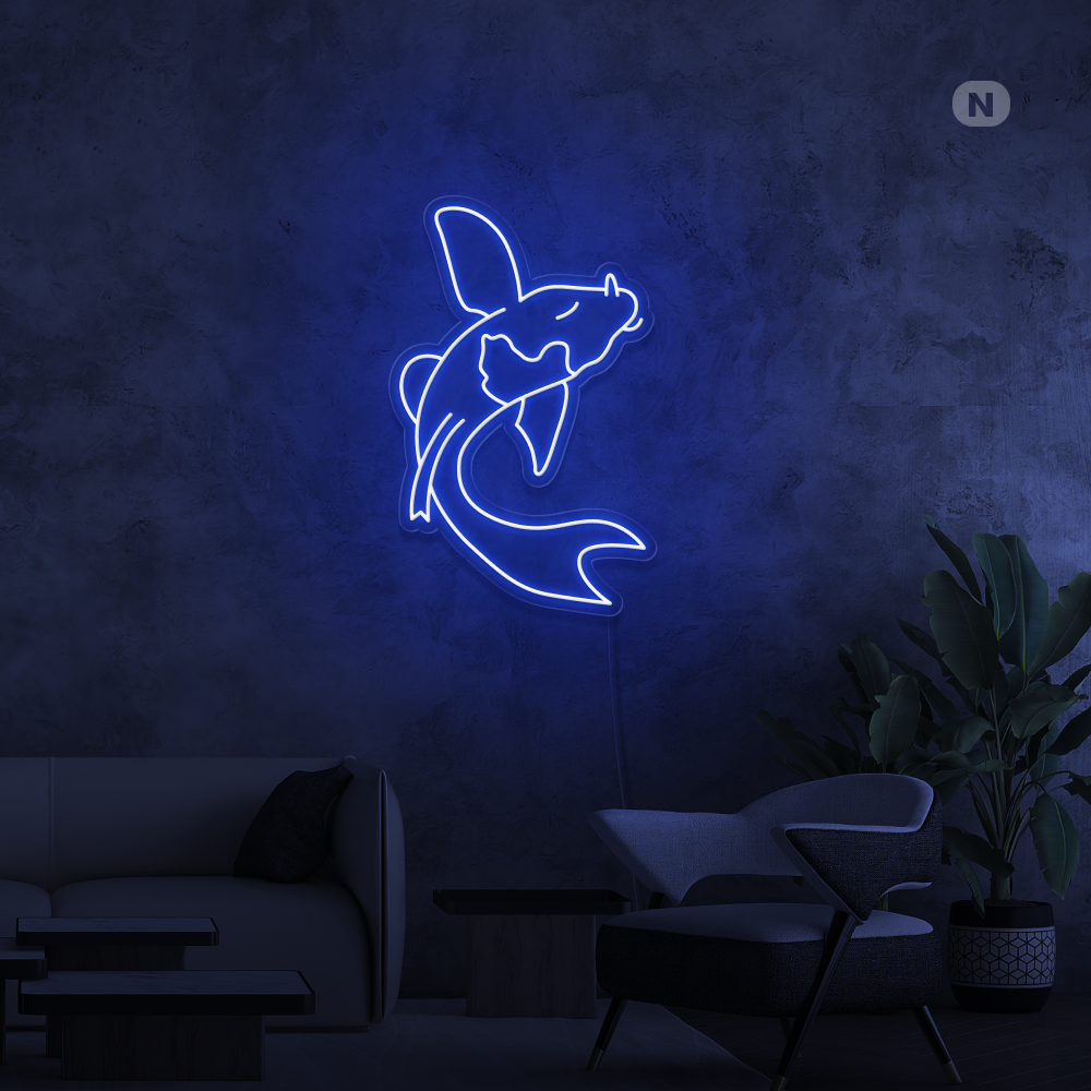 Neon Schild Fisch