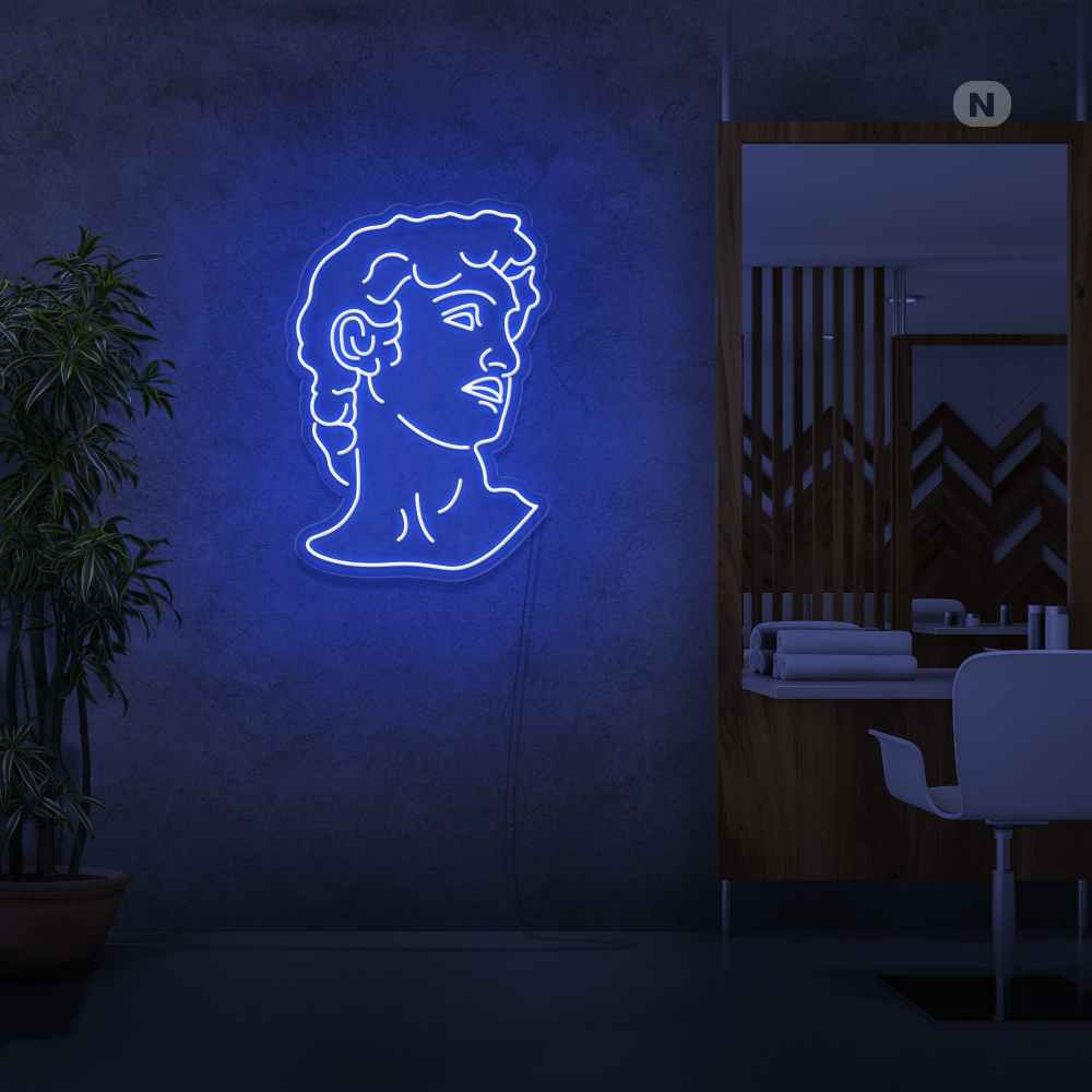Neon Schild Michelangelos David
