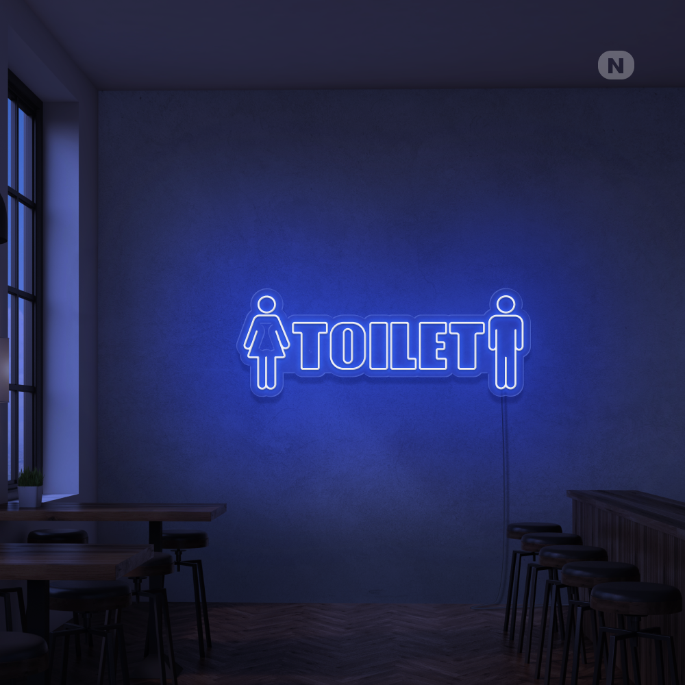 Neon Schild Toilet