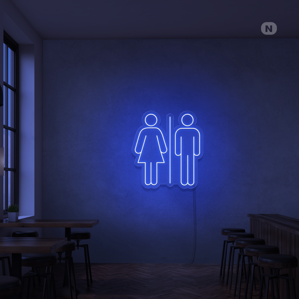 Neon Schild Toilet