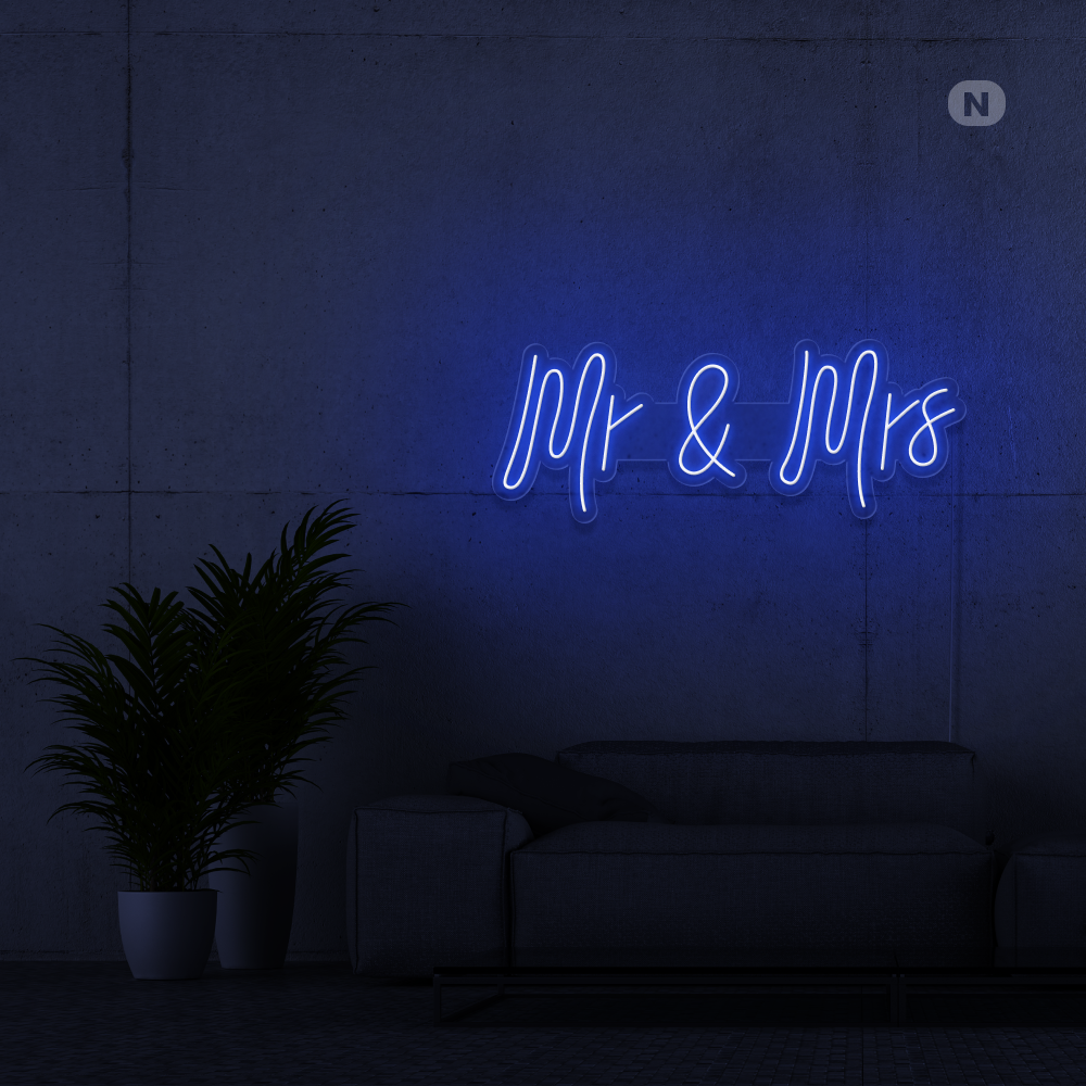 Neon Schild Mr & Mrs