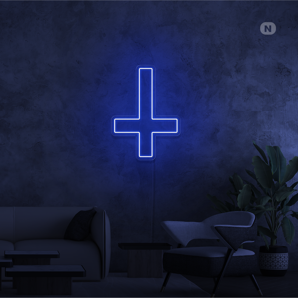 Neon Schild Gekreuzter Stern