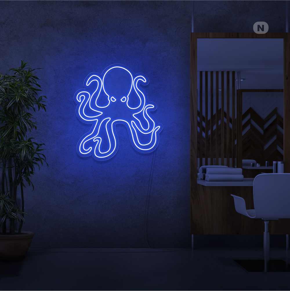 Neon Schild Oktopus