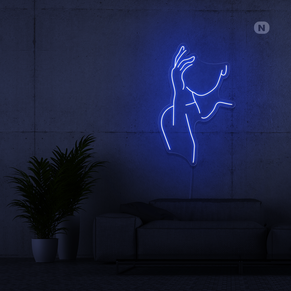 Neon Schild Verführerisches Gesicht