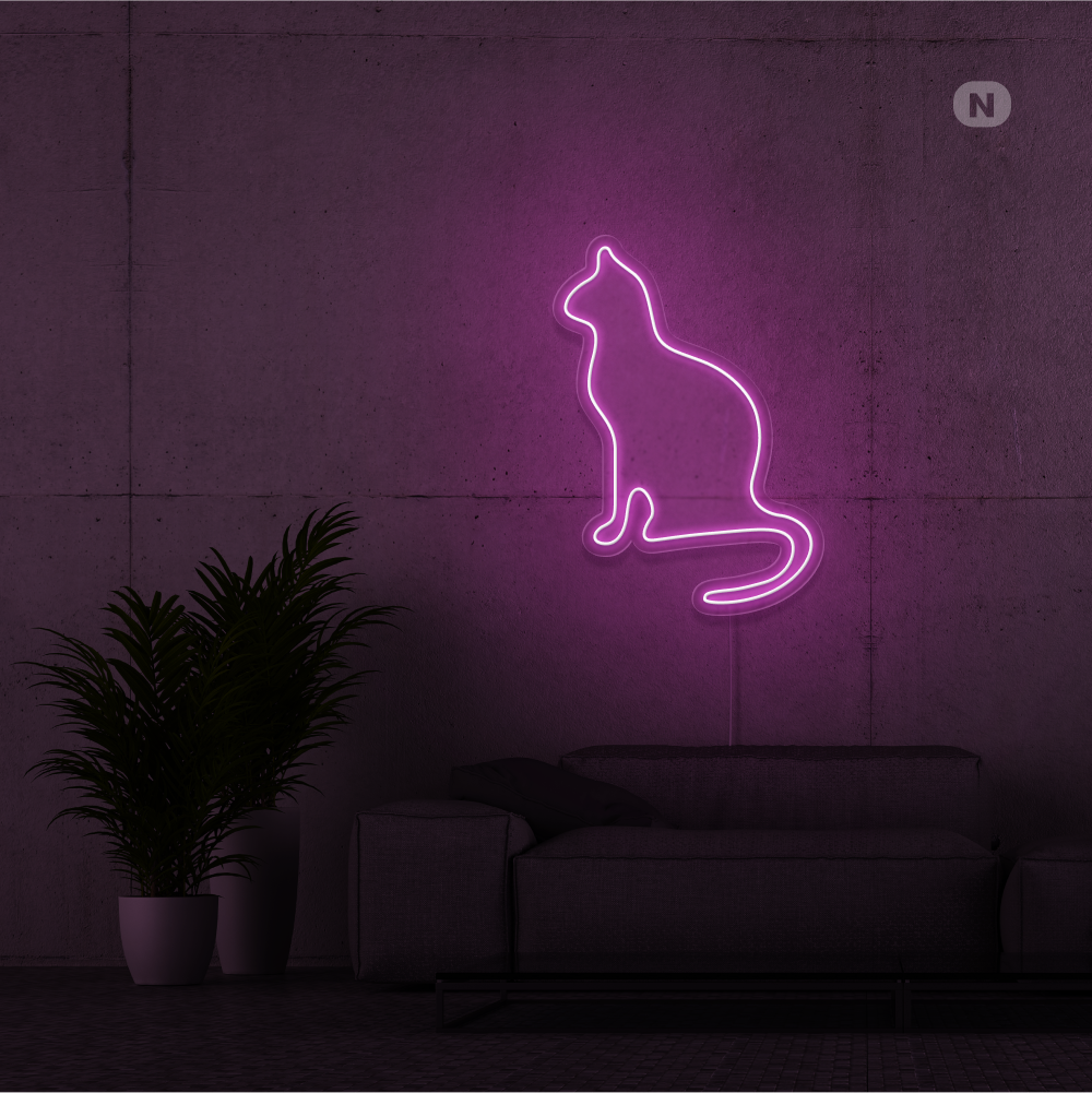 Neon Schild Katze