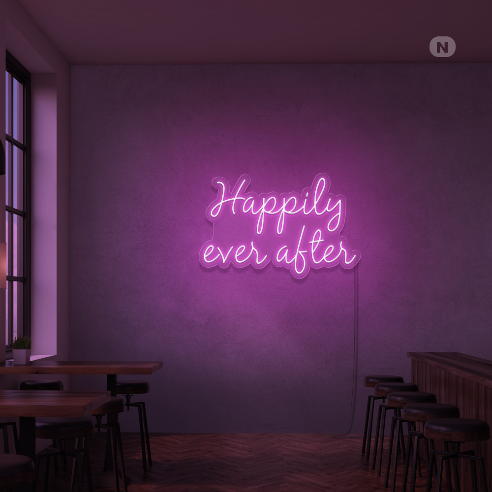 Neon Schild Happily ever after