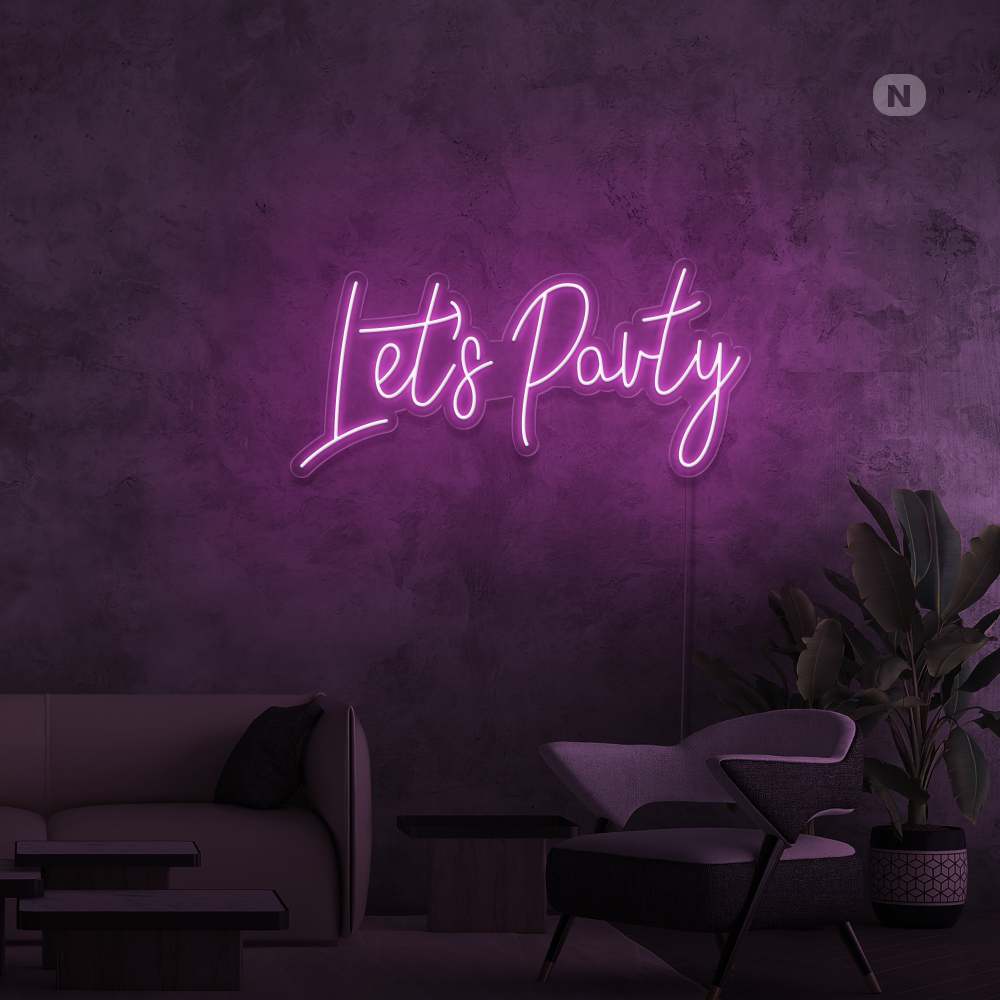 Neon Schild Lets Party
