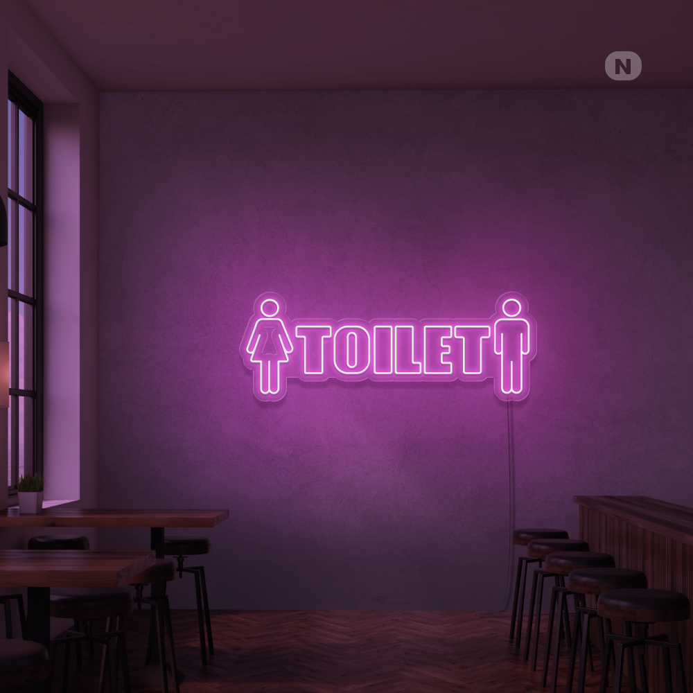 Neon Schild Toilet