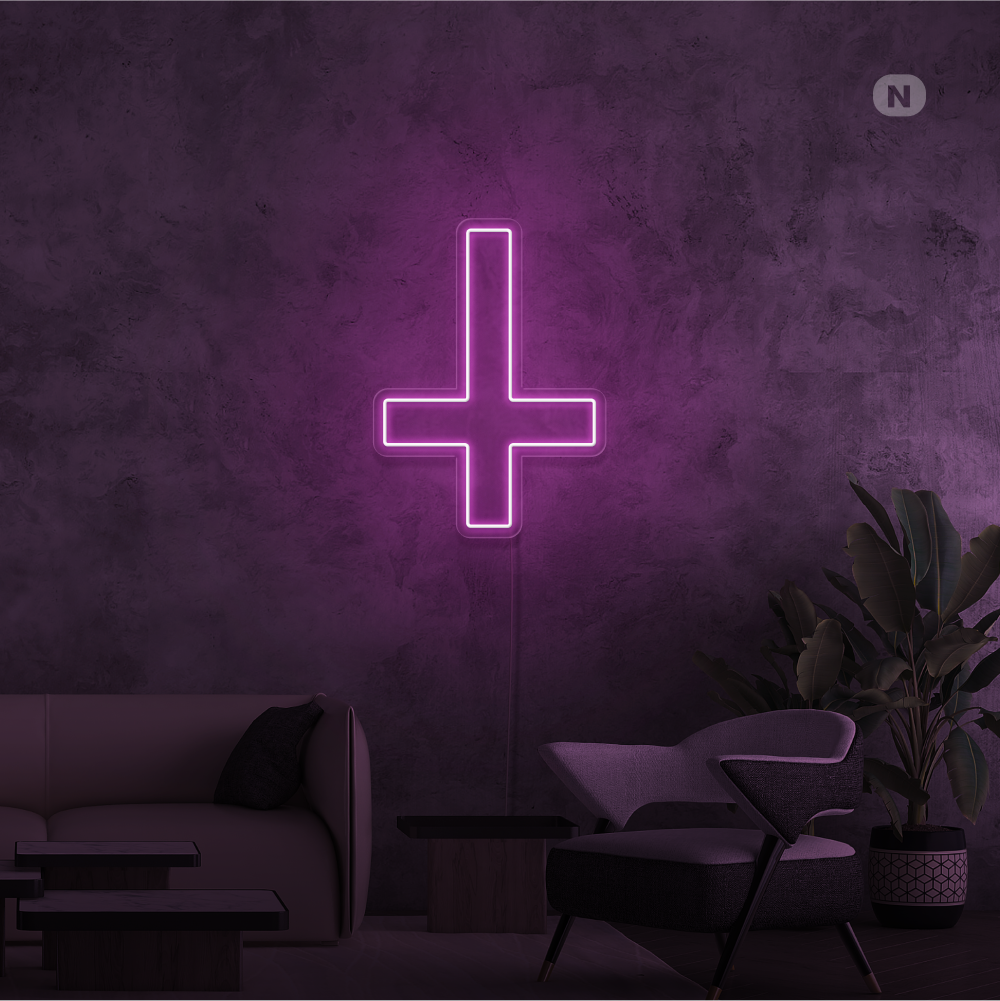 Neon Schild Gekreuzter Stern