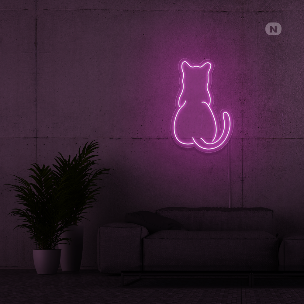 Neon Schild Katze