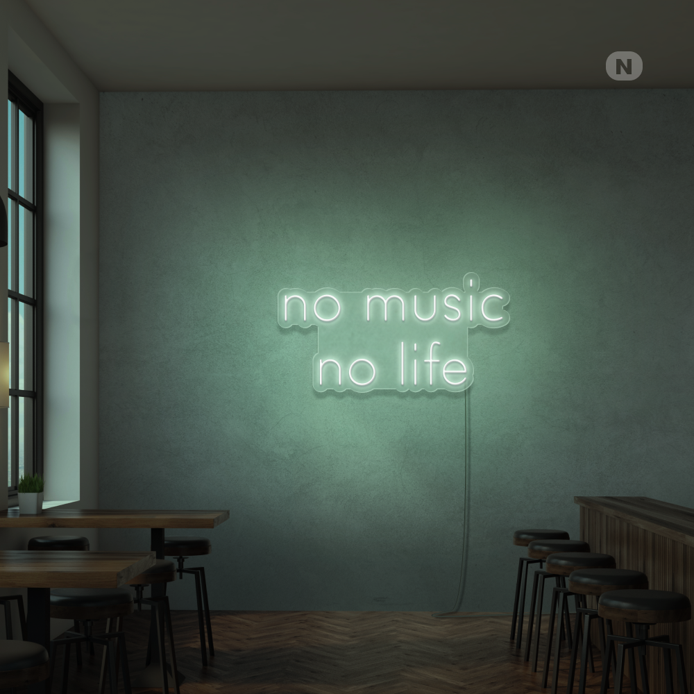 Neon Schild No Music No Life