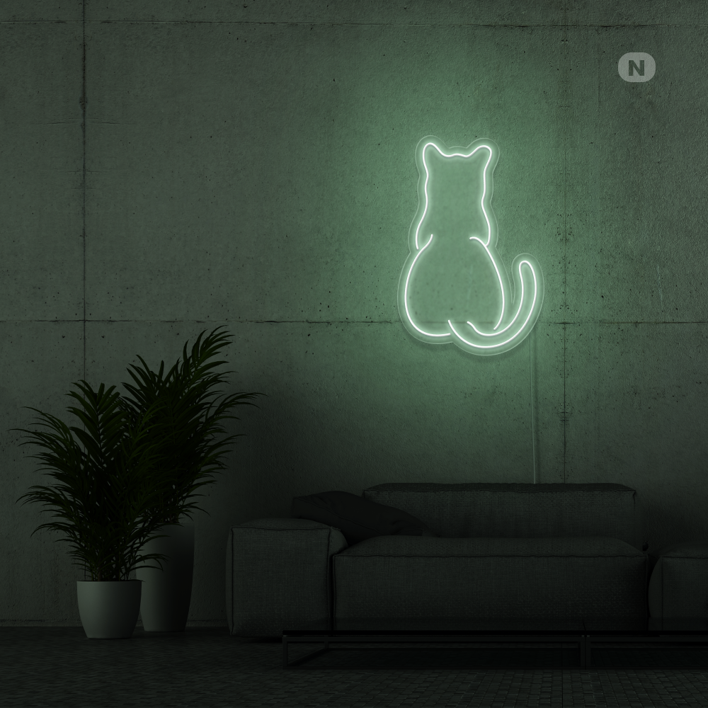 Neon Schild Katze