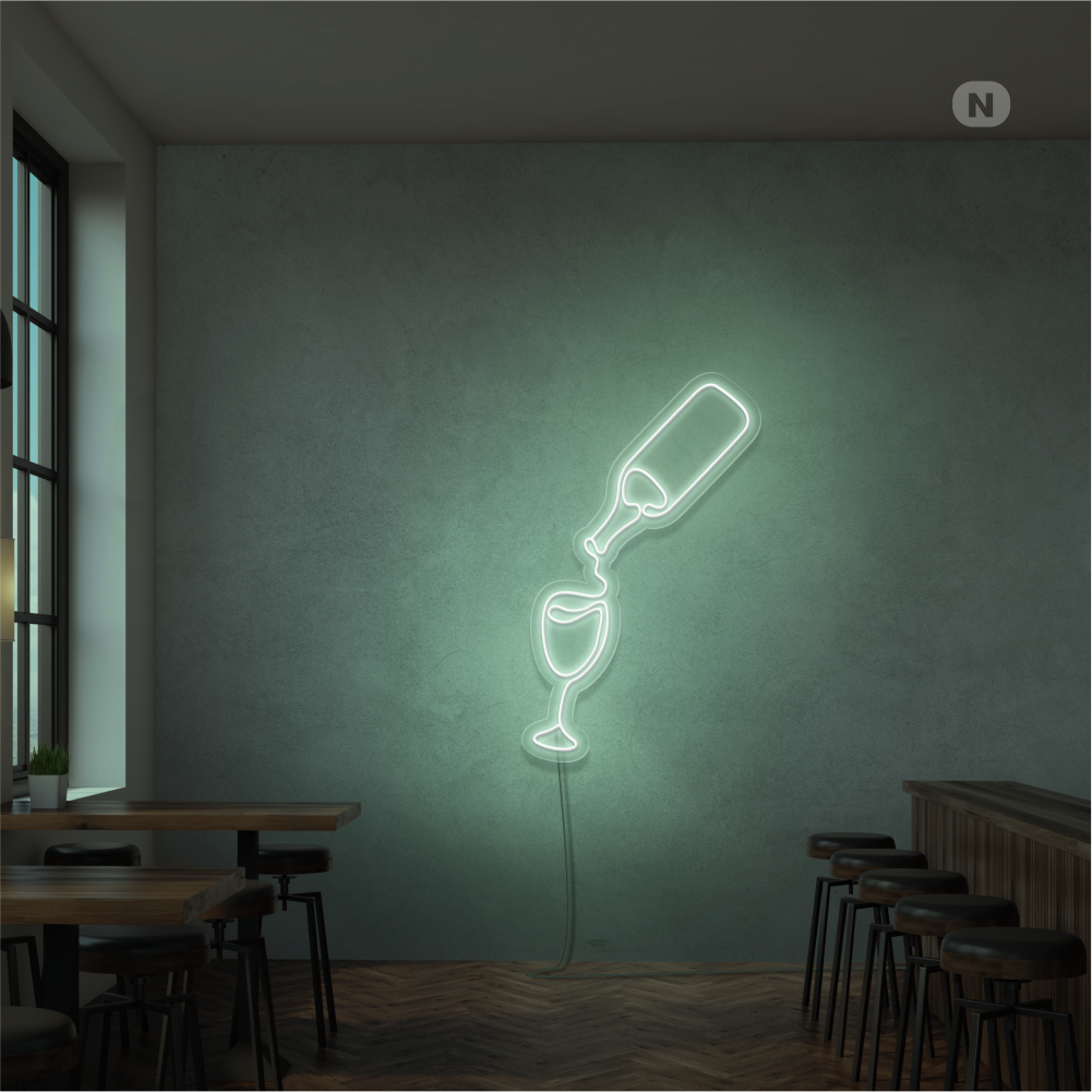 Neon Schild Weinliebhaber