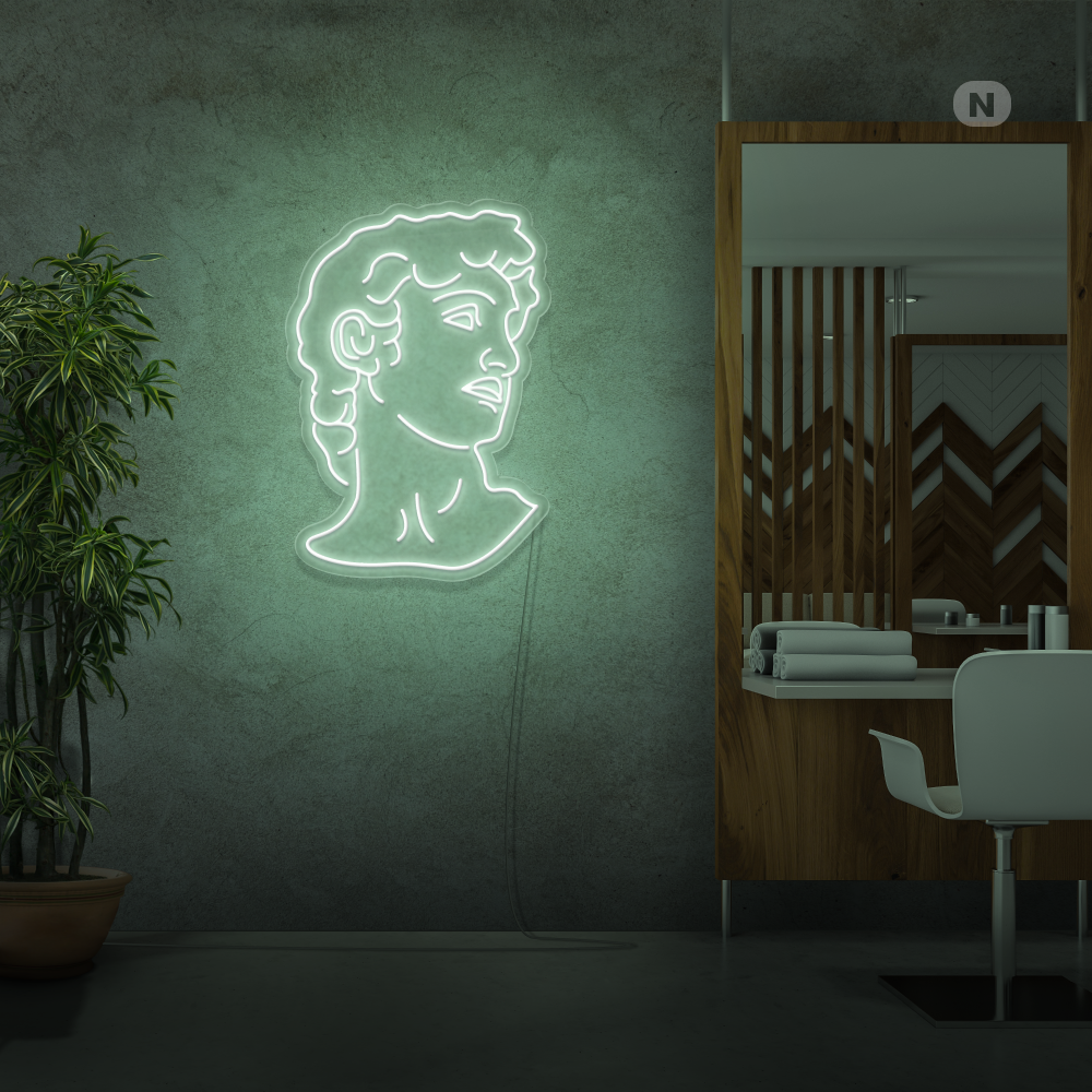 Neon Schild Michelangelos David