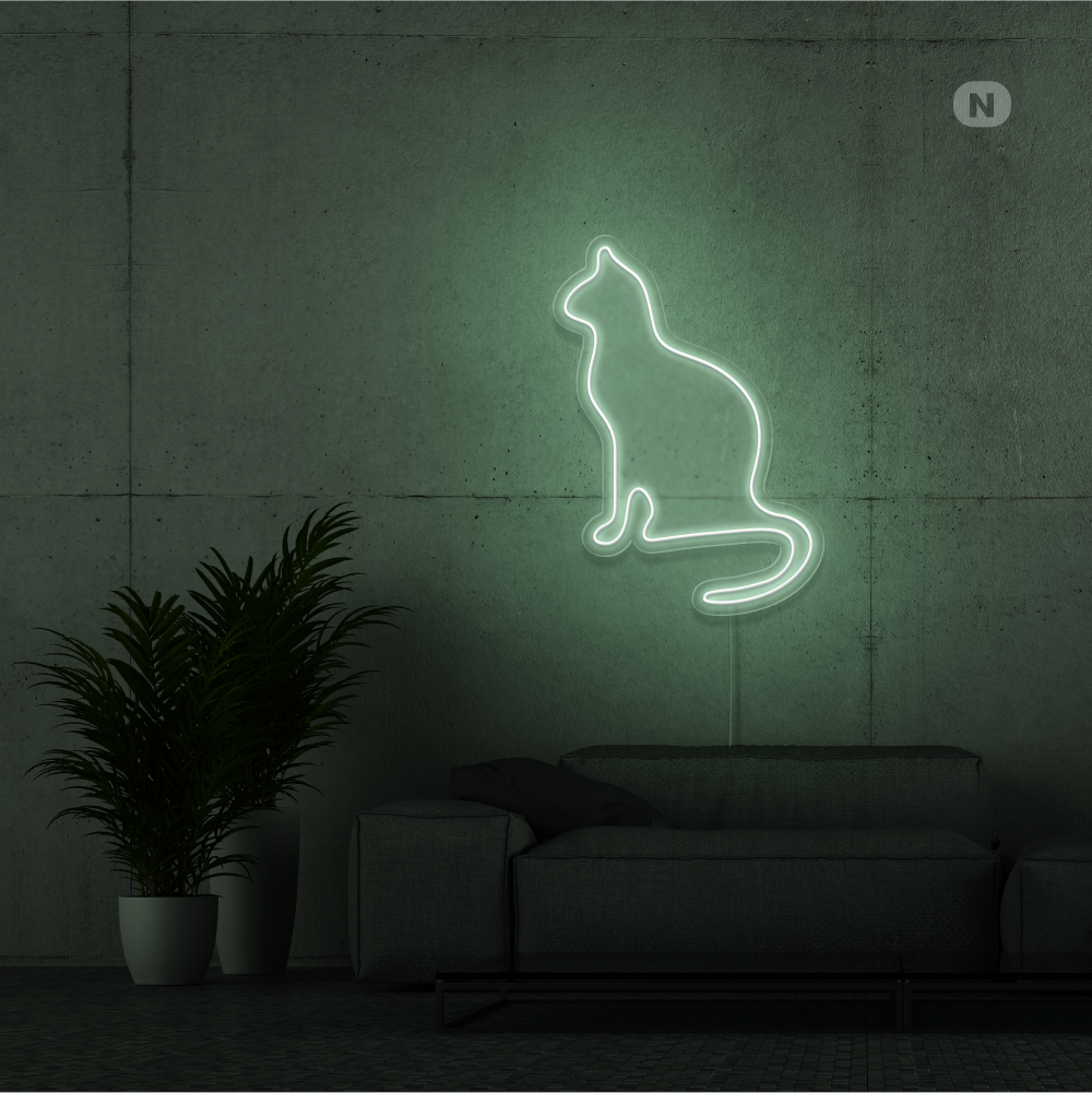 Neon Schild Katze