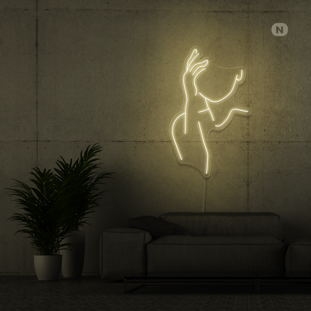 Neon Schild Verführerisches Gesicht