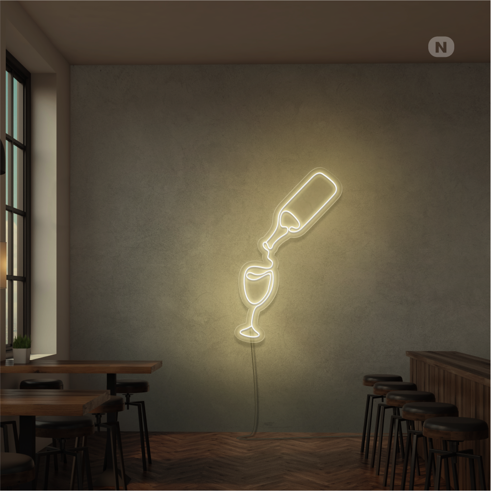 Neon Schild Weinliebhaber