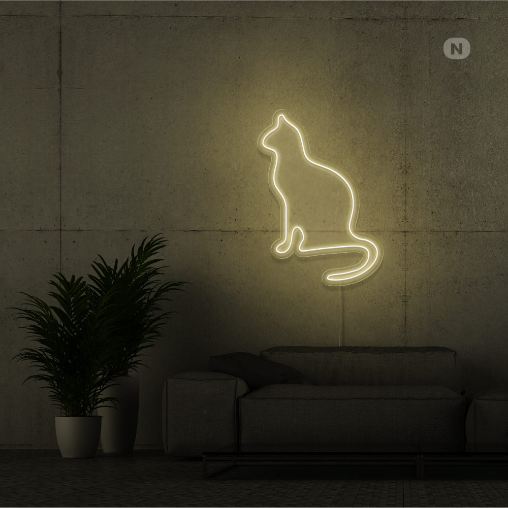 Neon Schild Katze