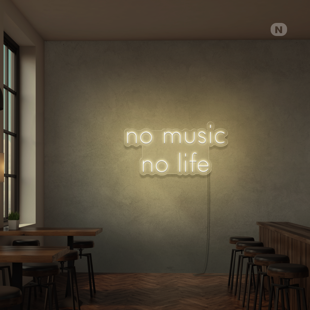 Neon Schild No Music No Life