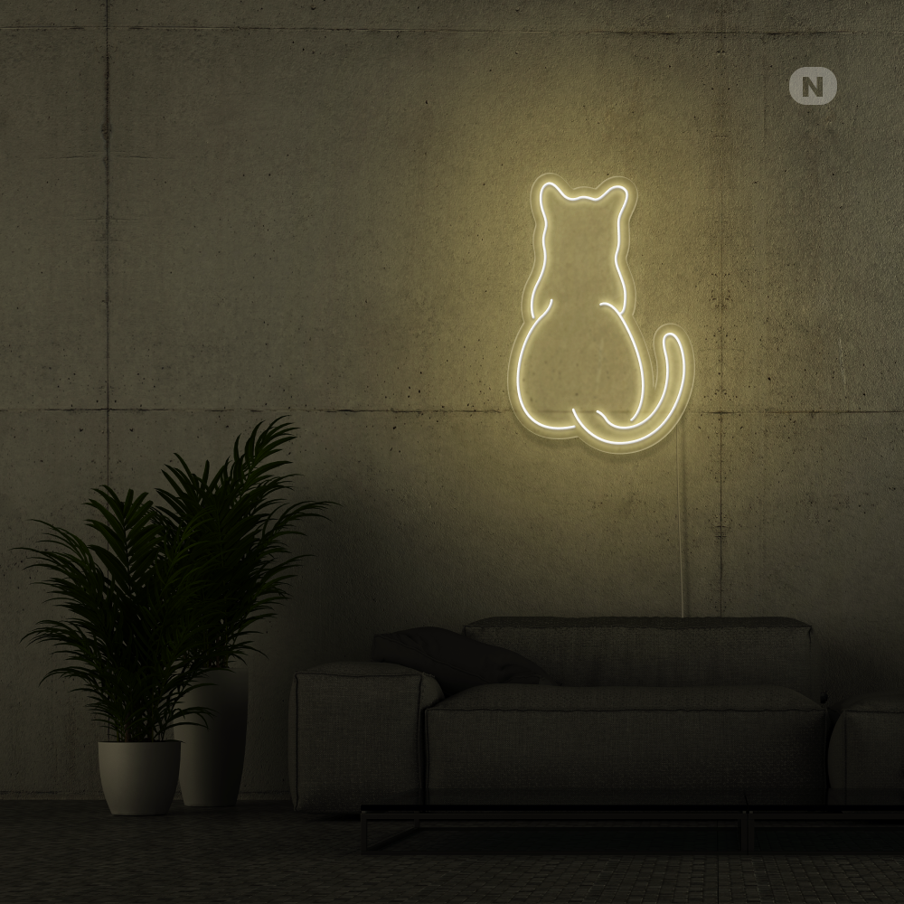 Neon Schild Katze