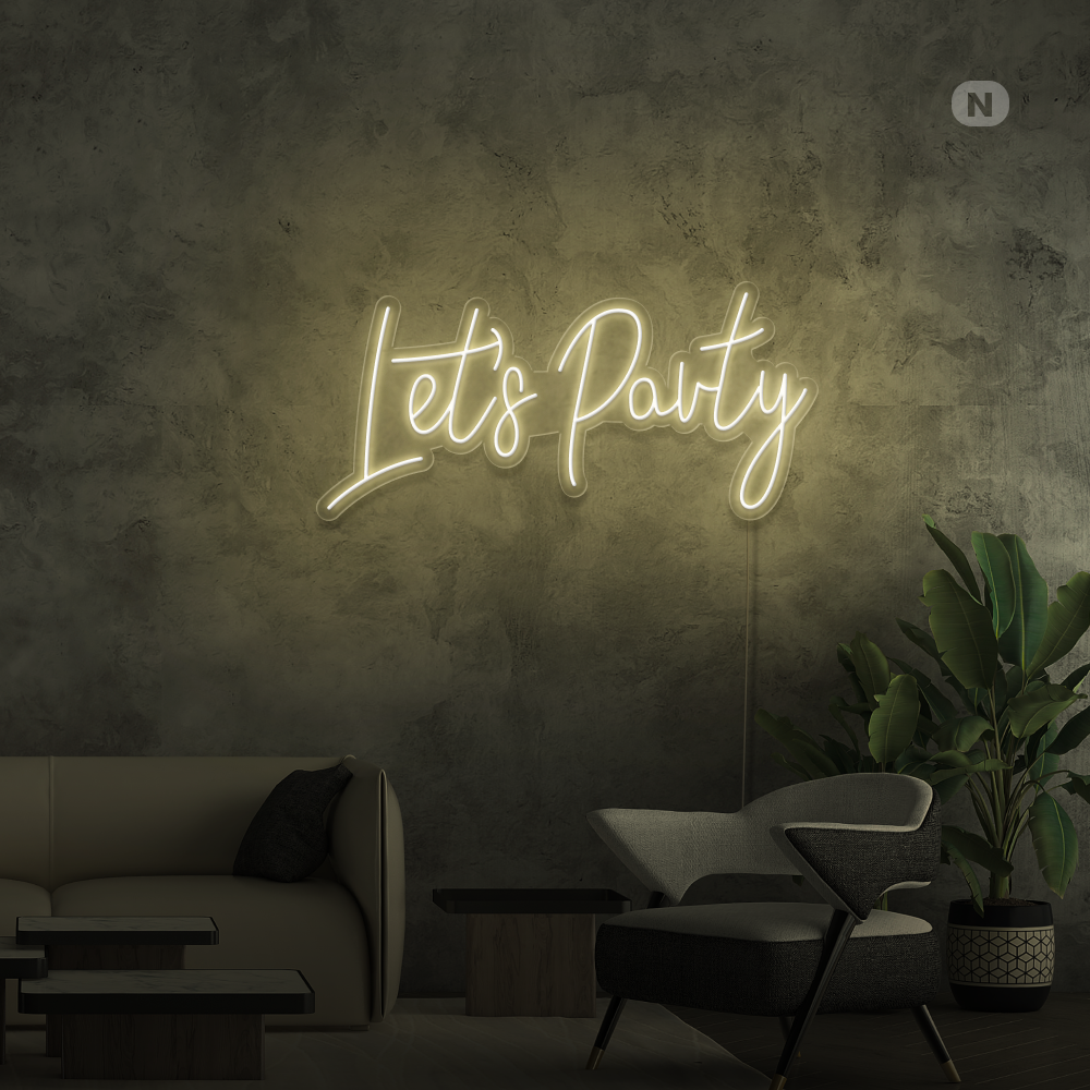 Neon Schild Lets Party