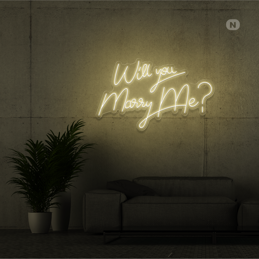 Neon Schild Will You Marry Me