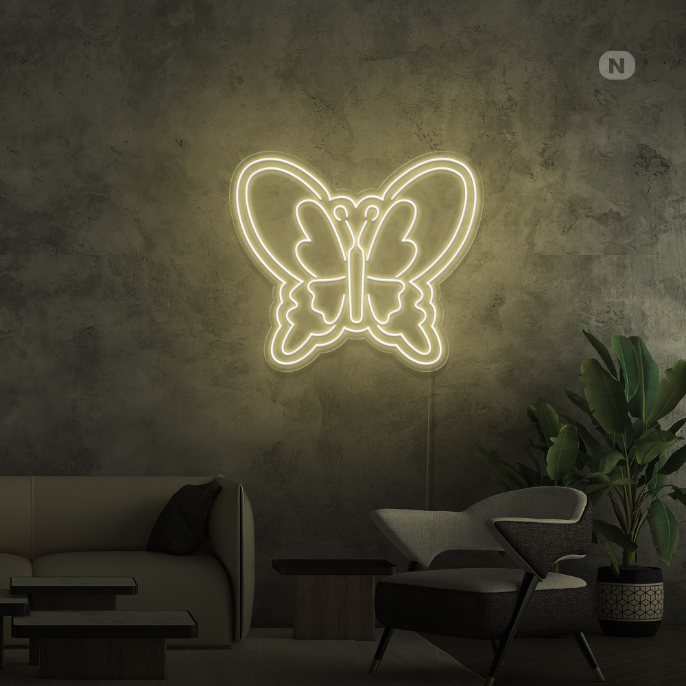 Neon Schild Schmetterling