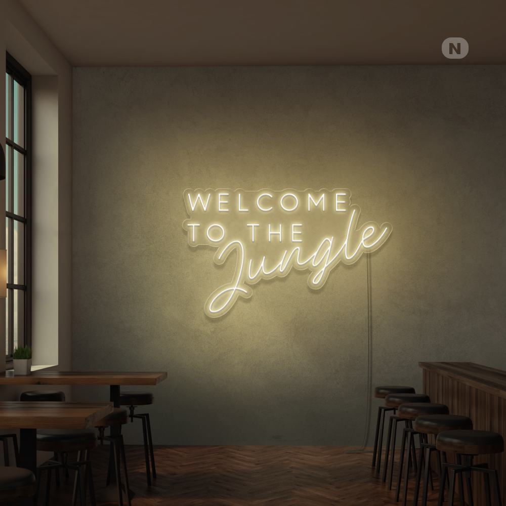 Neon Schild Welcome to the Jungle