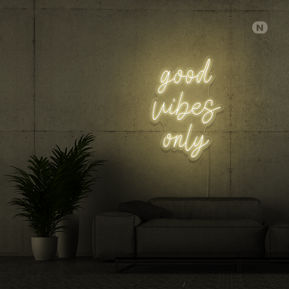 Neon Schild Good Vibes Only