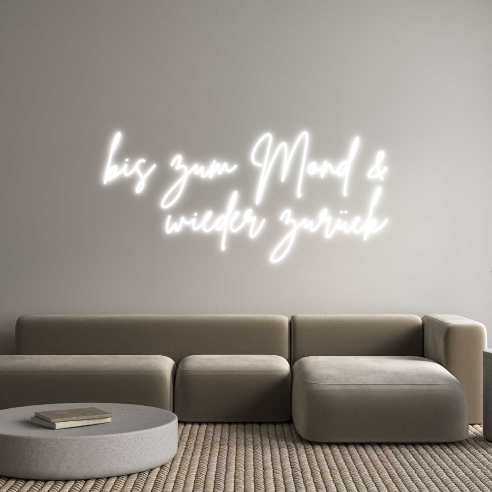 Individuelles Neon: bis zum Mond ...