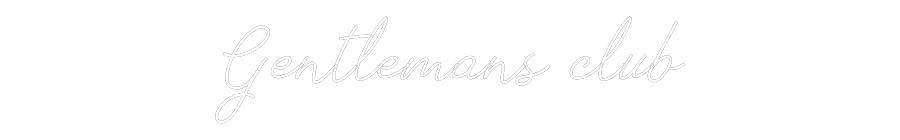Individuelles Neon: Gentlemans club
