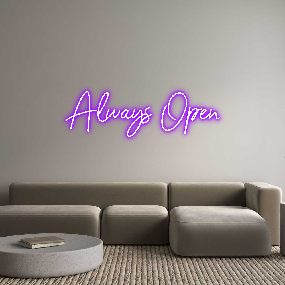 Individuelles Neon: Always Open