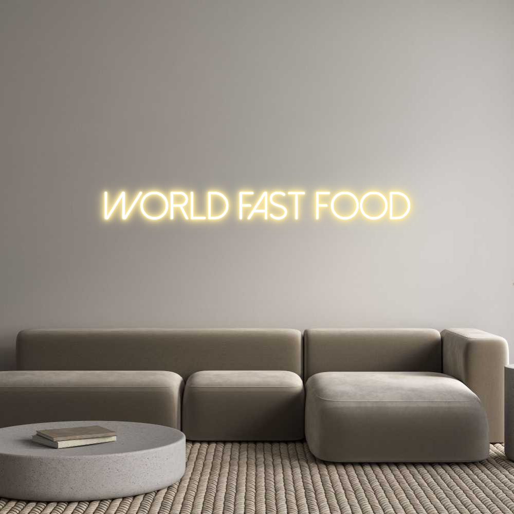 Individuelles Neon: World fast food