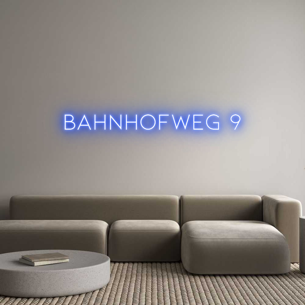 Individuelles Neon: Bahnhofweg 9