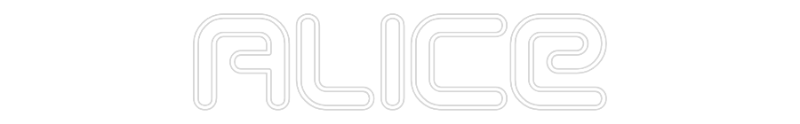 Individuelles Neon: Alice