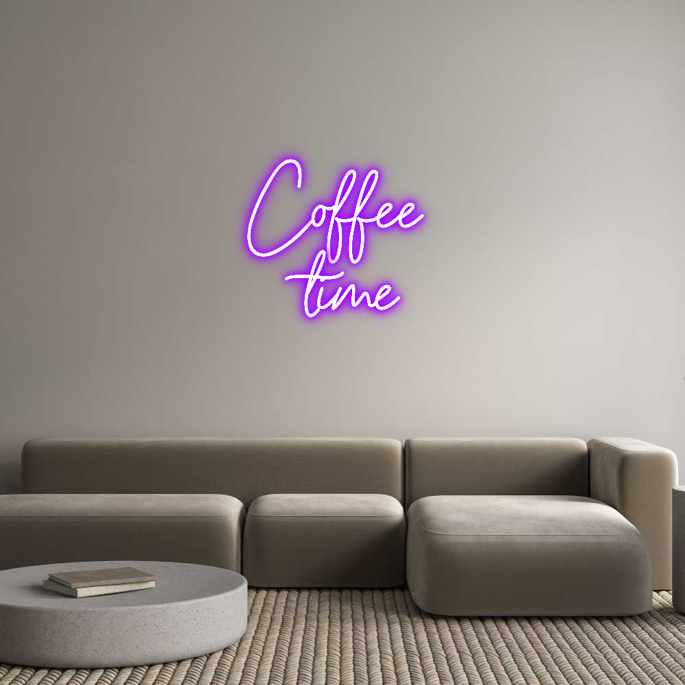 Individuelles Neon: Coffee
time