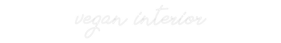 Individuelles Neon: vegan interior
