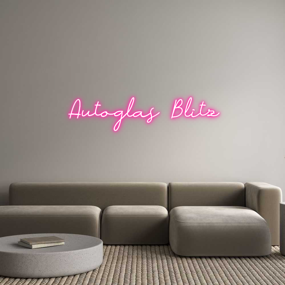 Individuelles Neon: Autoglas Blitz