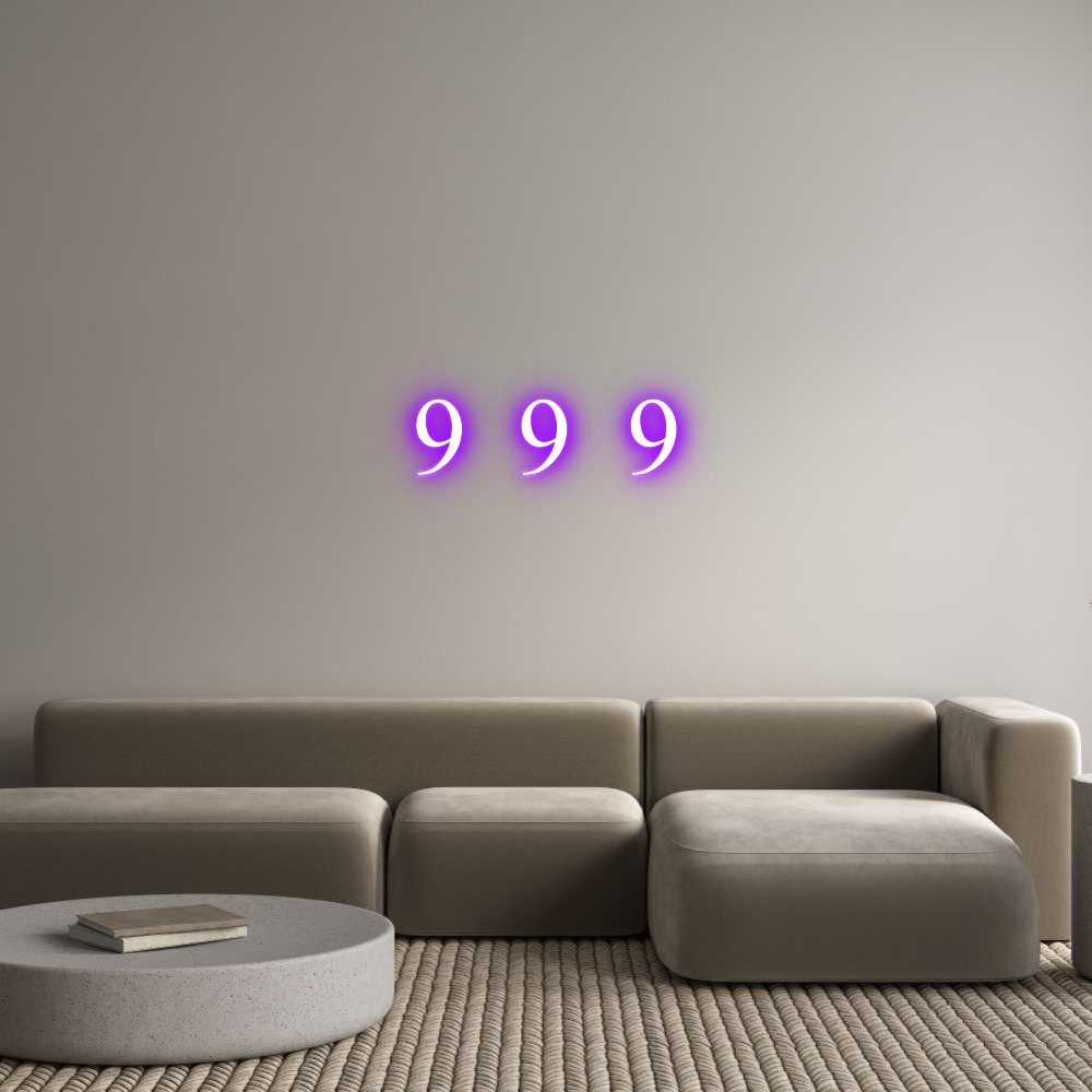 Individuelles Neon: 9 9 9