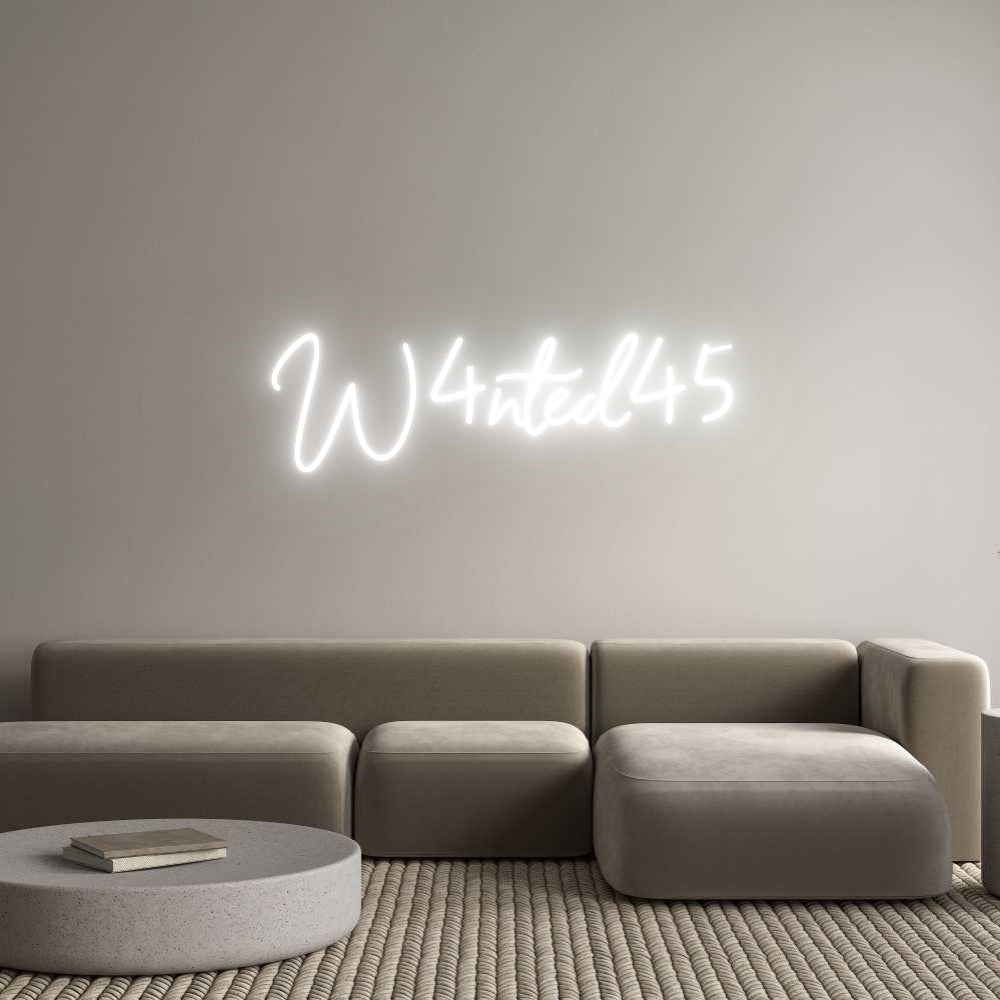 Individuelles Neon: W4nted45