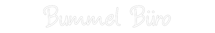 Individuelles Neon: Bummel Büro