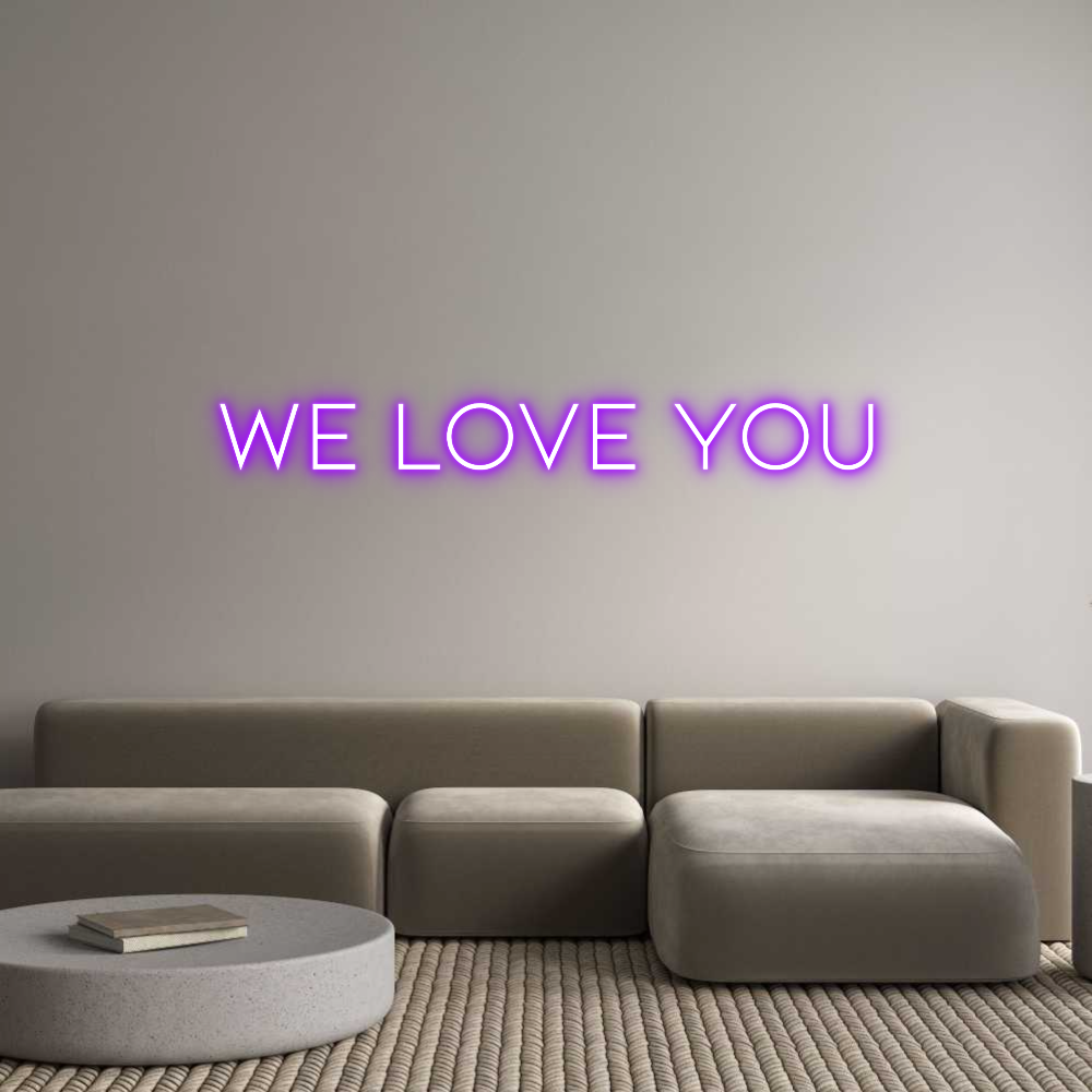 Individuelles Neon: We love you