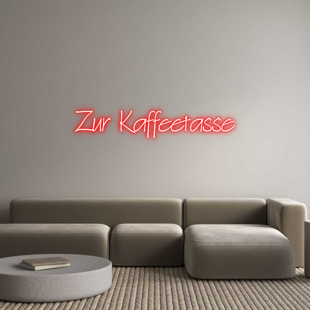 Individuelles Neon: Zur Kaffeetasse