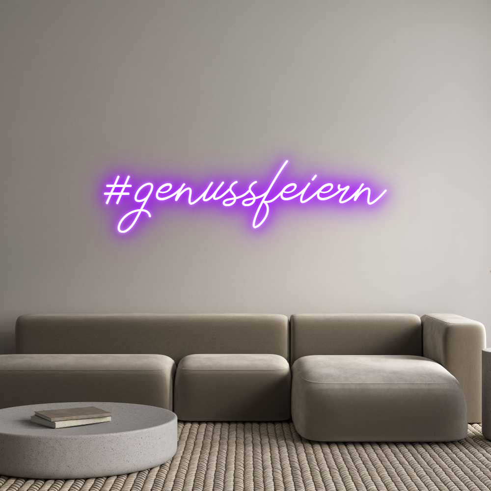 Individuelles Neon: #genussfeiern