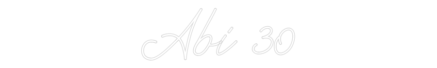 Individuelles Neon: Abi 30