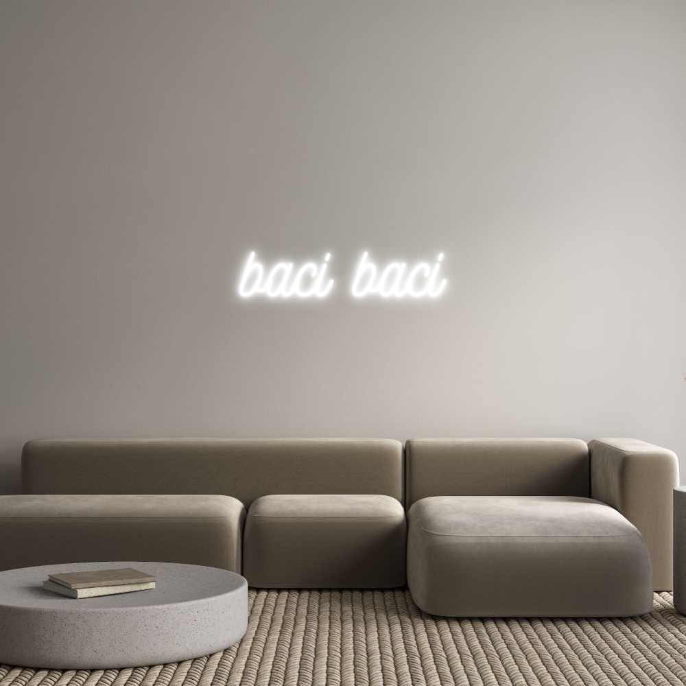 Individuelles Neon: baci baci