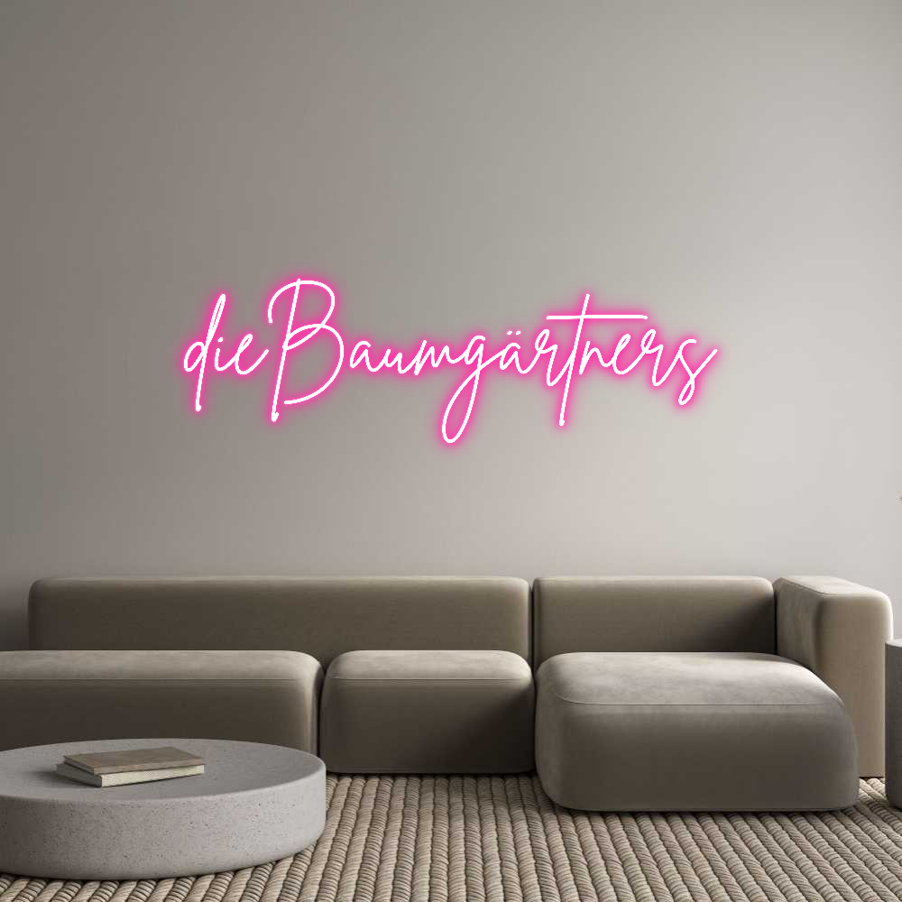 Individuelles Neon: dieBaumgärtners