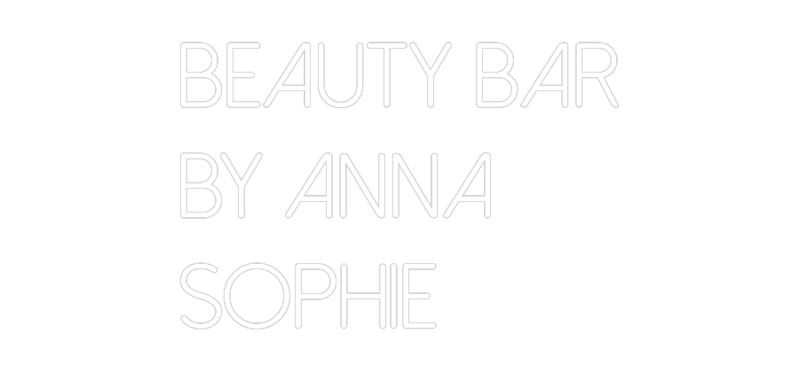 Individuelles Neon: Beauty Bar
b...
