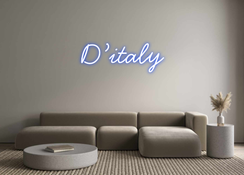 Individuelles Neon: D’italy